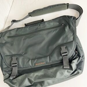 Briggs & Riley Olive Green Messenger Bag for Men